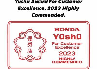 Yushu Award For Customer Excellence. 2023 Highly Commended.